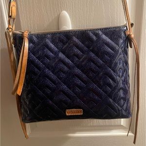 USED Consuela Midnight Blue Glitter Crossbody Bag